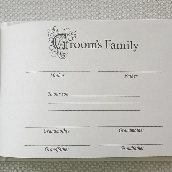 Wedding guest book. 9.75 inches by 6.5 inches - Picture 4 of 7